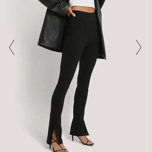 NA-KD Slim-fit Super Stretch Slit Pants